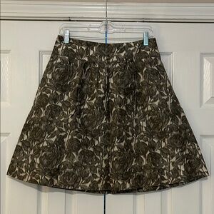 Women’s Gray Floral A-Line Skirt